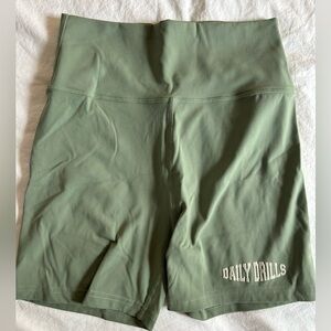 Daily Drills logo shortie shorts